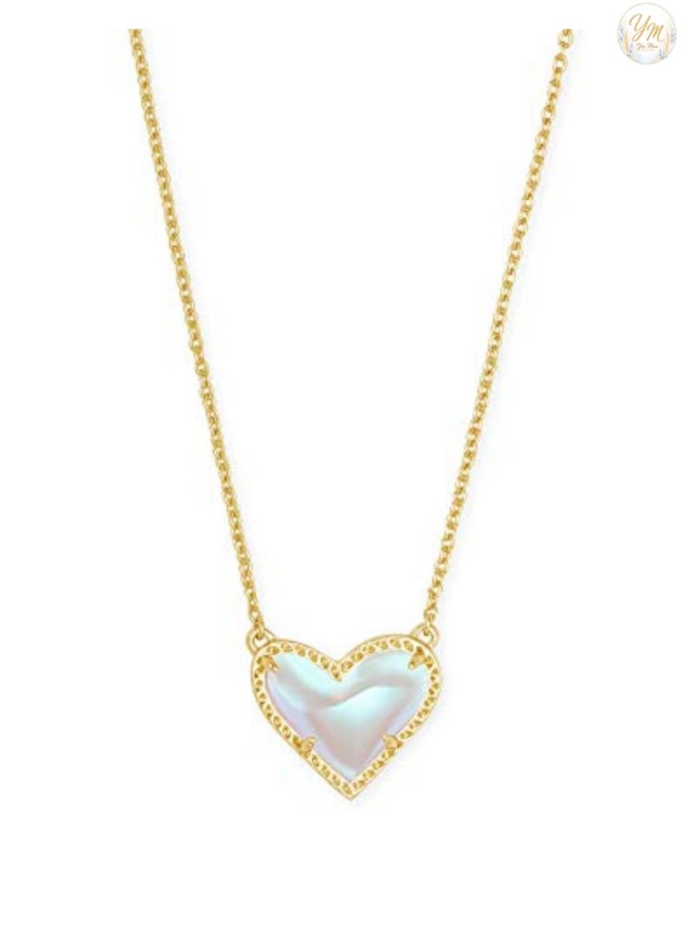 Kendra Scott Ari Heart Gold Plated Brass Pendant Necklace 15-17"